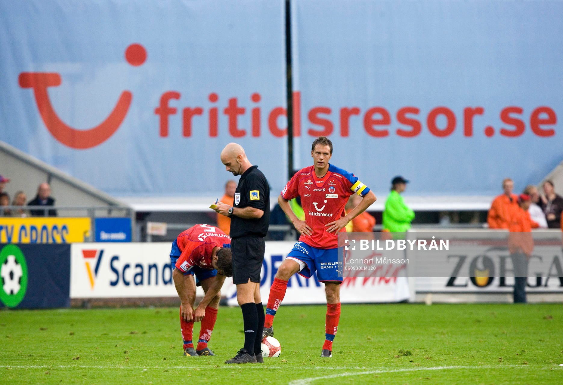 Stefan Johannesson, domare och Andreas Granqvist,