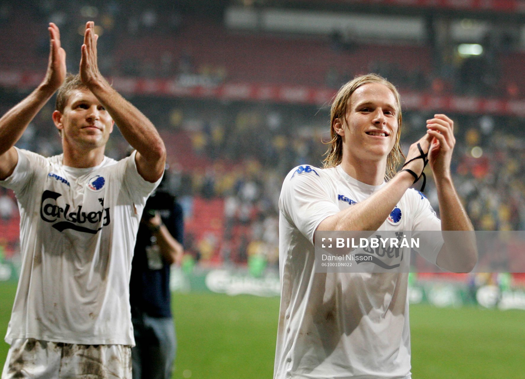 Marcus Allbäck och Oscar Wendt, Köpenhamn, jubel