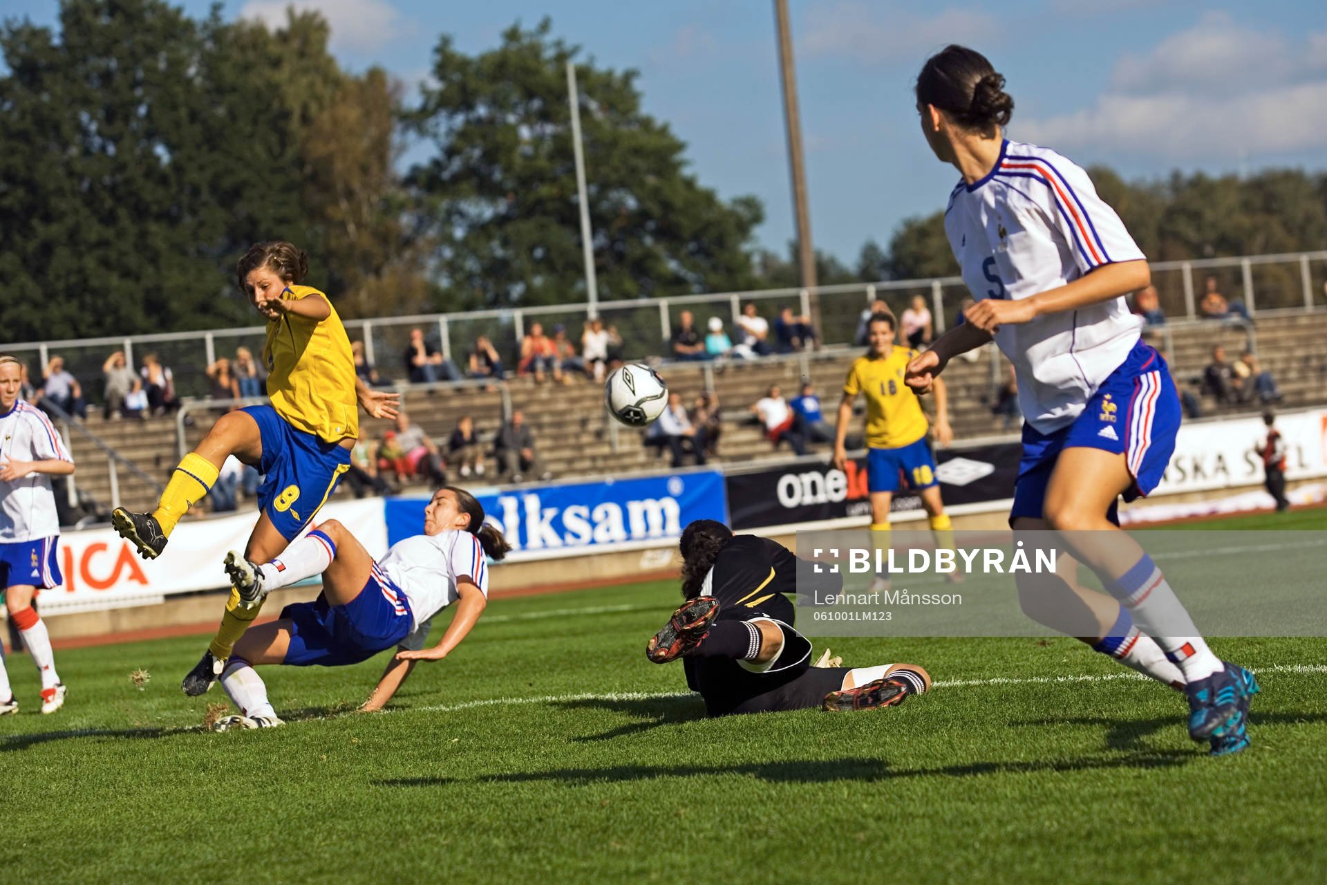 Fotboll, dam, F18, EM-kval, Sverige - Frankrike