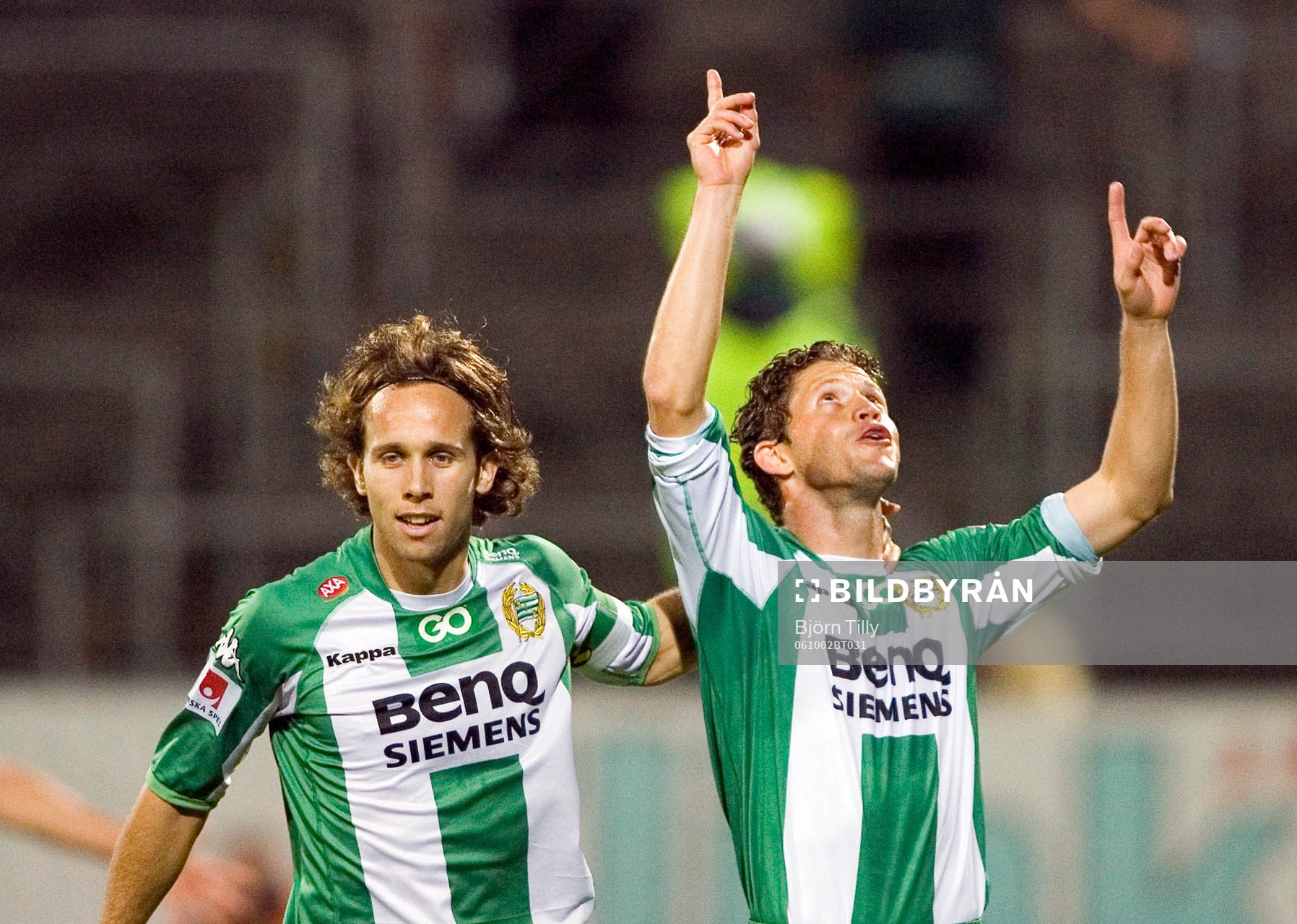 Petter Furuseth Olsen och Paulinho Guara, Hammarby, jubel,