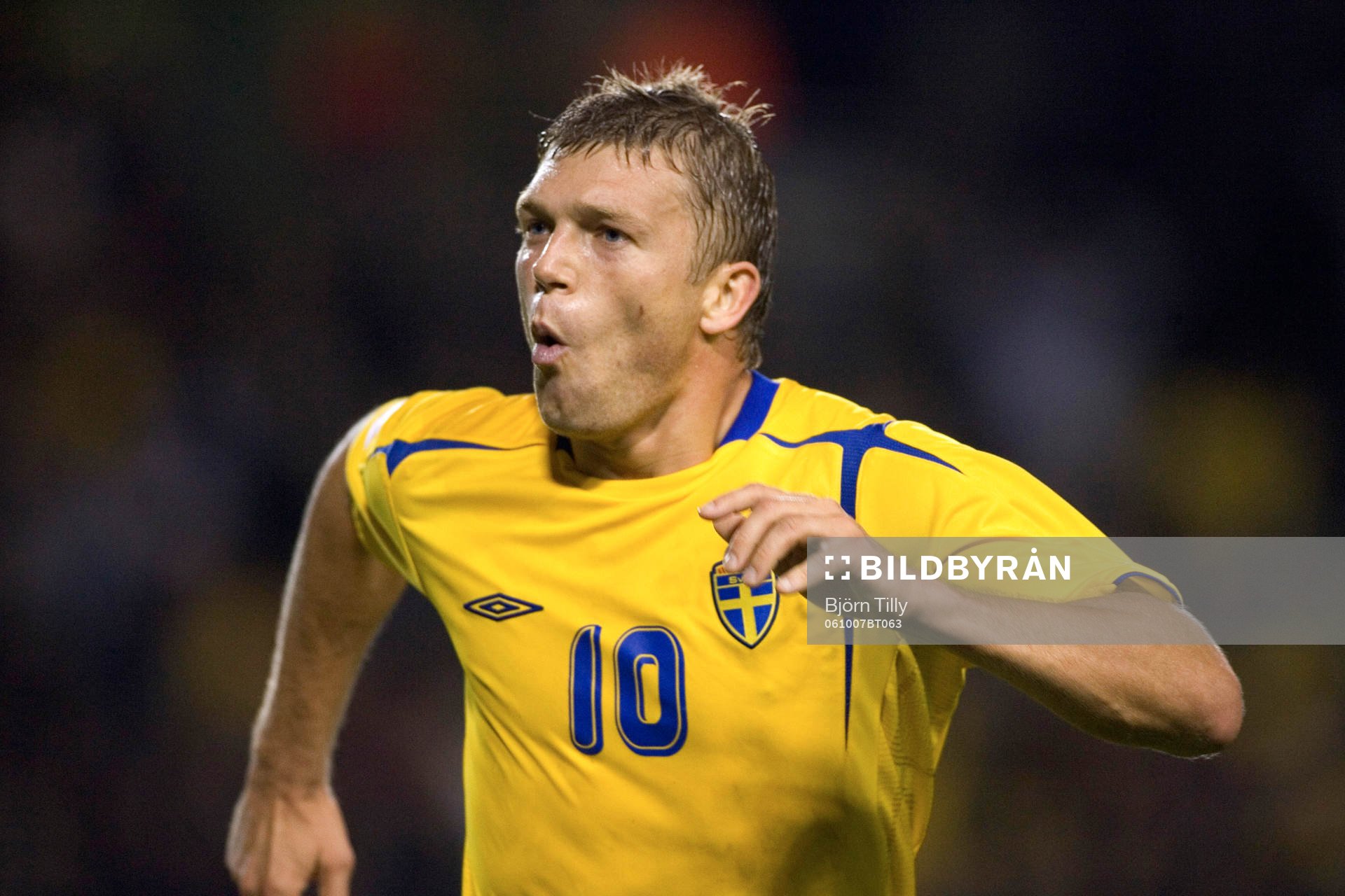 Marcus Allbäck, Sverige, jubel
