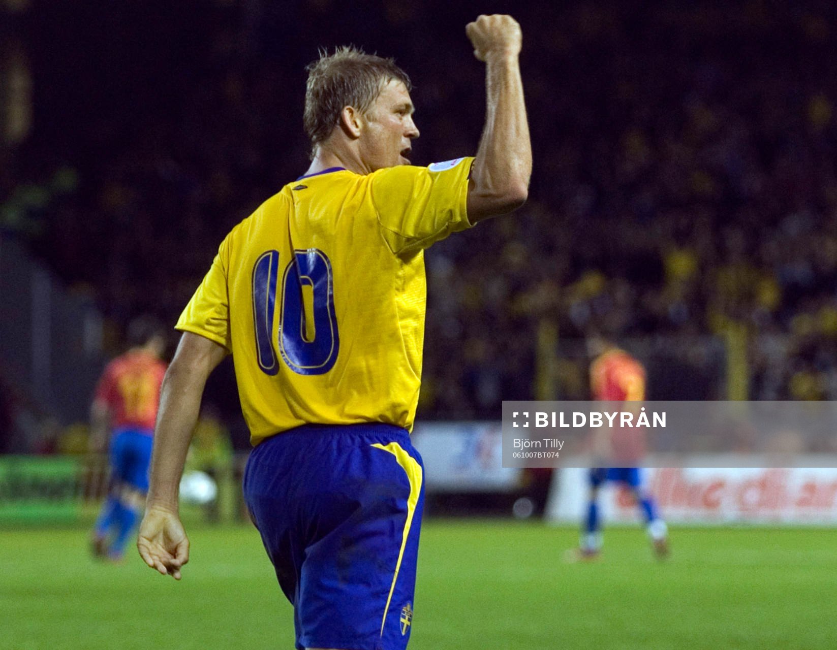 Marcus Allbäck, Sverige. Jubel