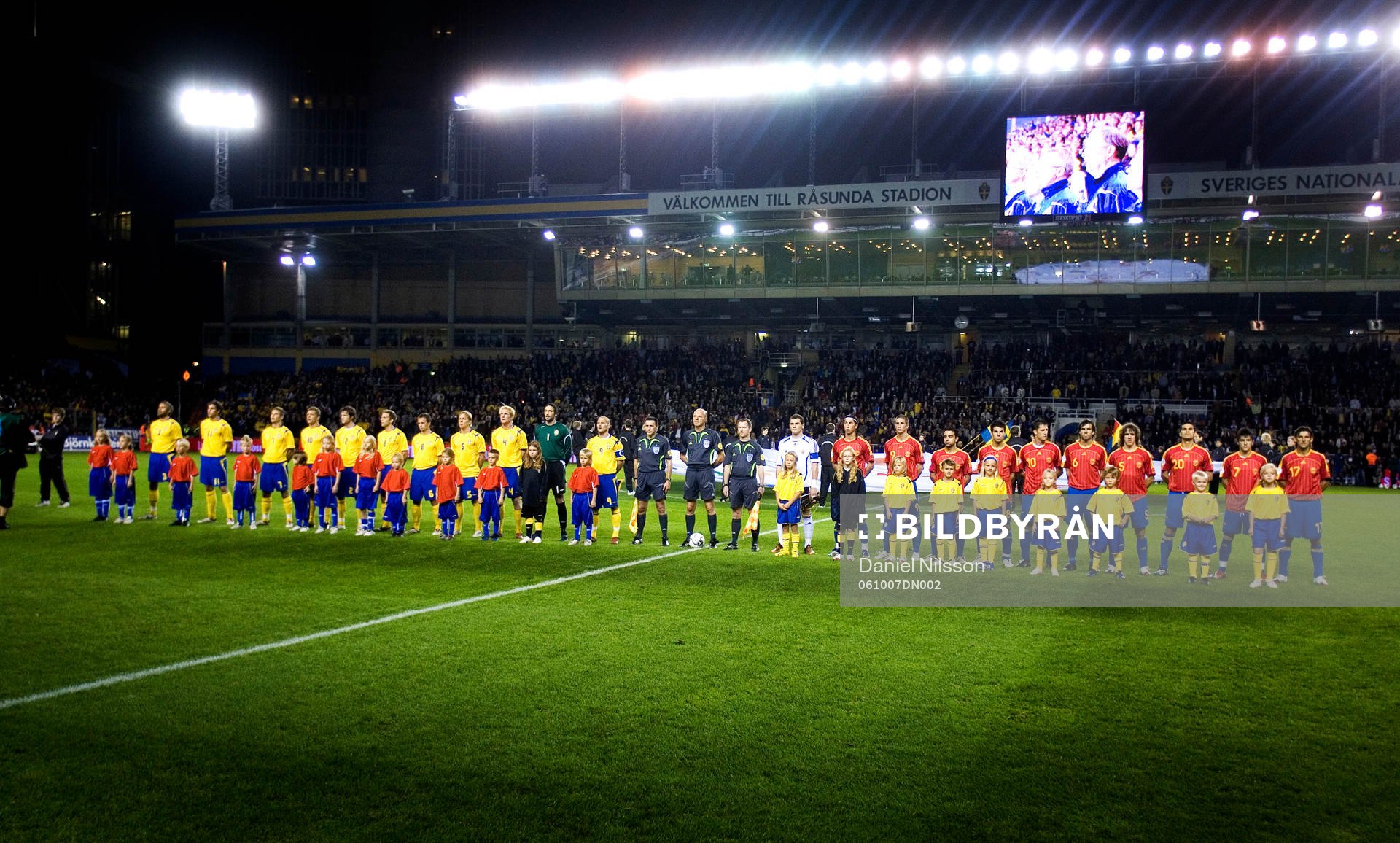 Laguppställning, Sverige och Spanien på Råsunda