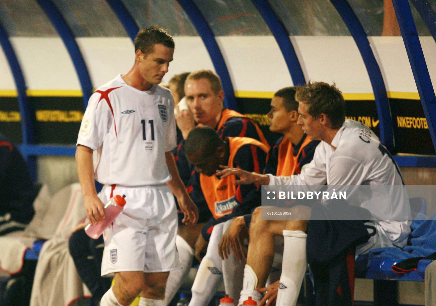 Scott Parker och Peter Crouch, England, byts ut