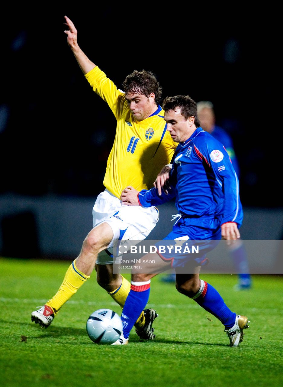 Johan Elmander, Sverige och Arnar Vidarsson, Island