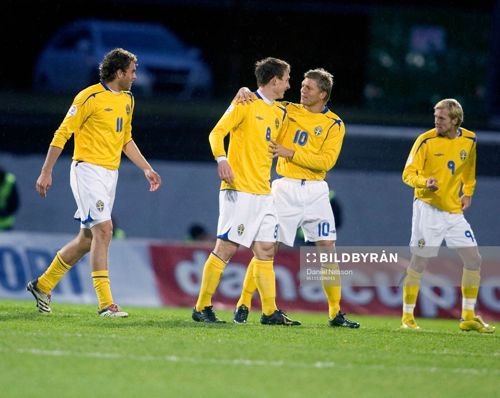 Johan Elmander, Kim Källström, Marcus Allbäck, Sverige