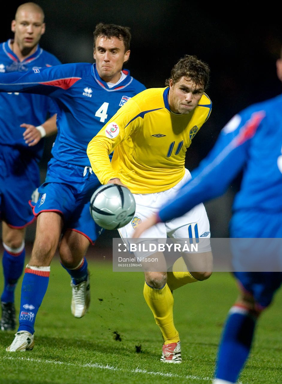 Johan Elmander, Sverige och Arnar Vidarsson, Island