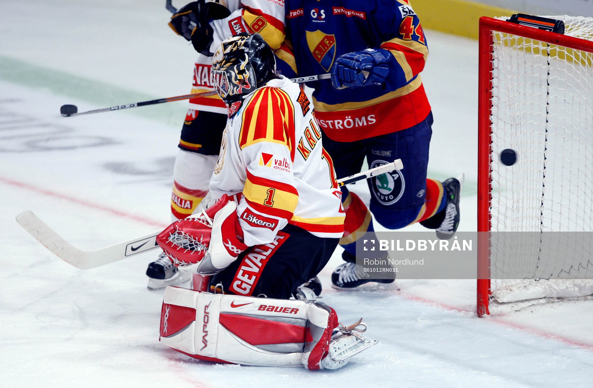 Robert Kristan, målvakt, Brynäs släpper in 2-1 av Pär