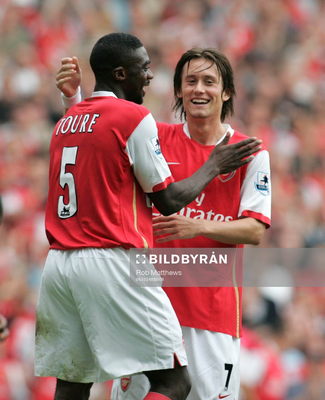  Kolo Toure och Tomas Rosicky, Arsenal (Jubel)