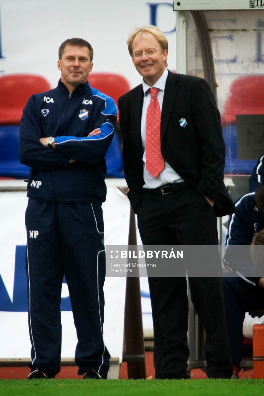 Lars Jacobsson, tränare, Öster och Nicklas Persson,