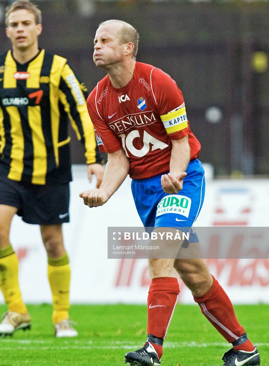 Peter Wibrån har missat en målchans