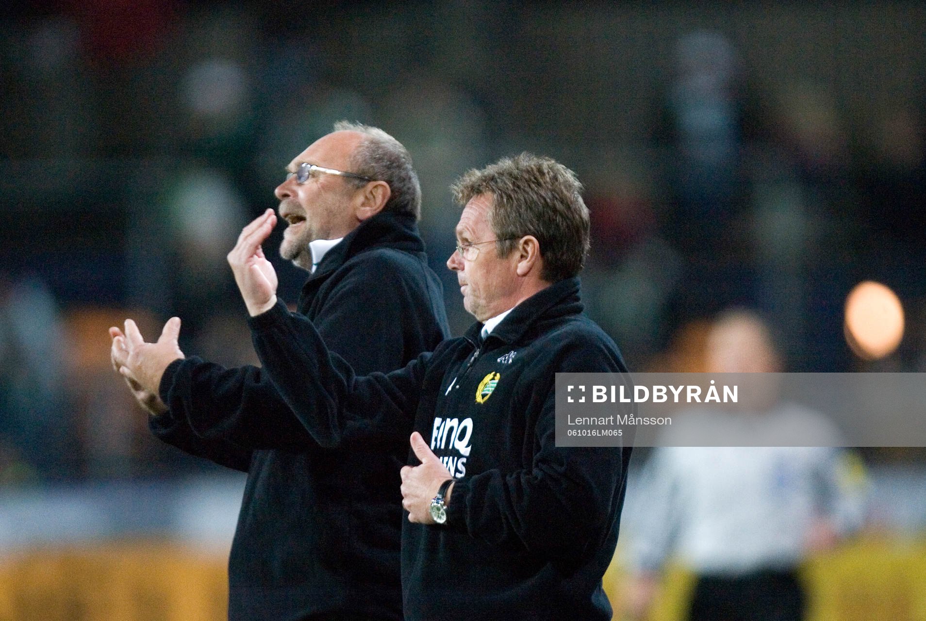 Tom Åhlund och Anders Linderoth, tränare Hammarby,