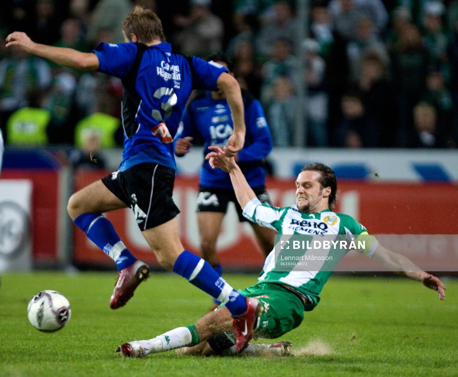 Glidtackling Max von Schlebrügge mot Jesper Westerberg