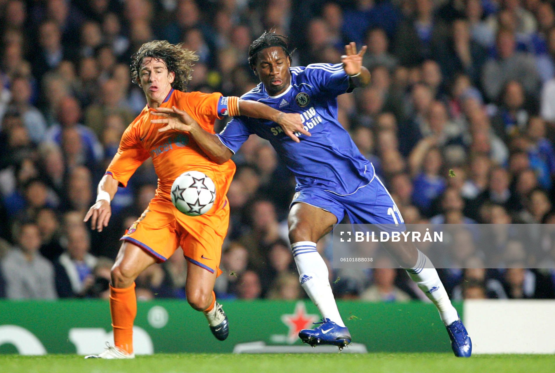 Didier Drogba, Chelsea och Carles Puyol, Barcelona