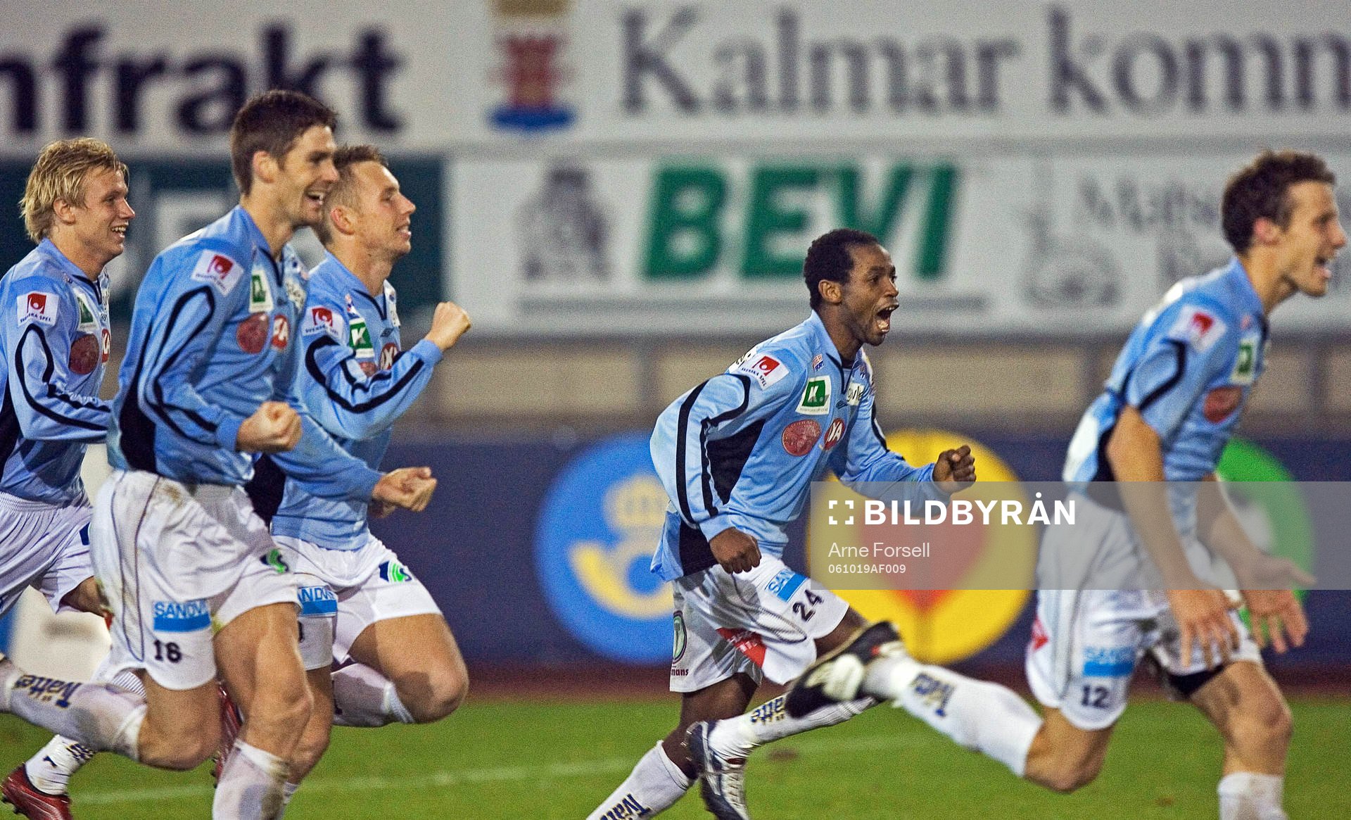 Vild glädje hos Gefle-spelarna