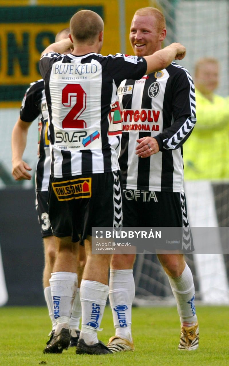  Jörgen Pettersson, jubel, Johan Norell, Landskrona