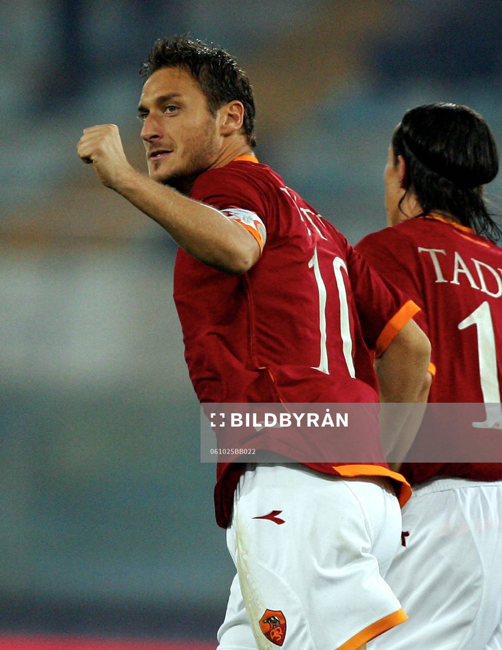 Roma - Ascoli: Totti, Roma