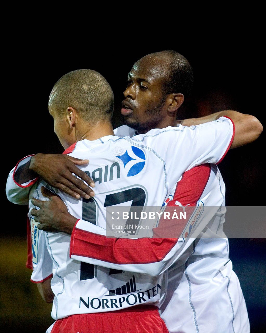 Luton Shelton, Helsingborg, gjorde 2-1 målet, jubel med