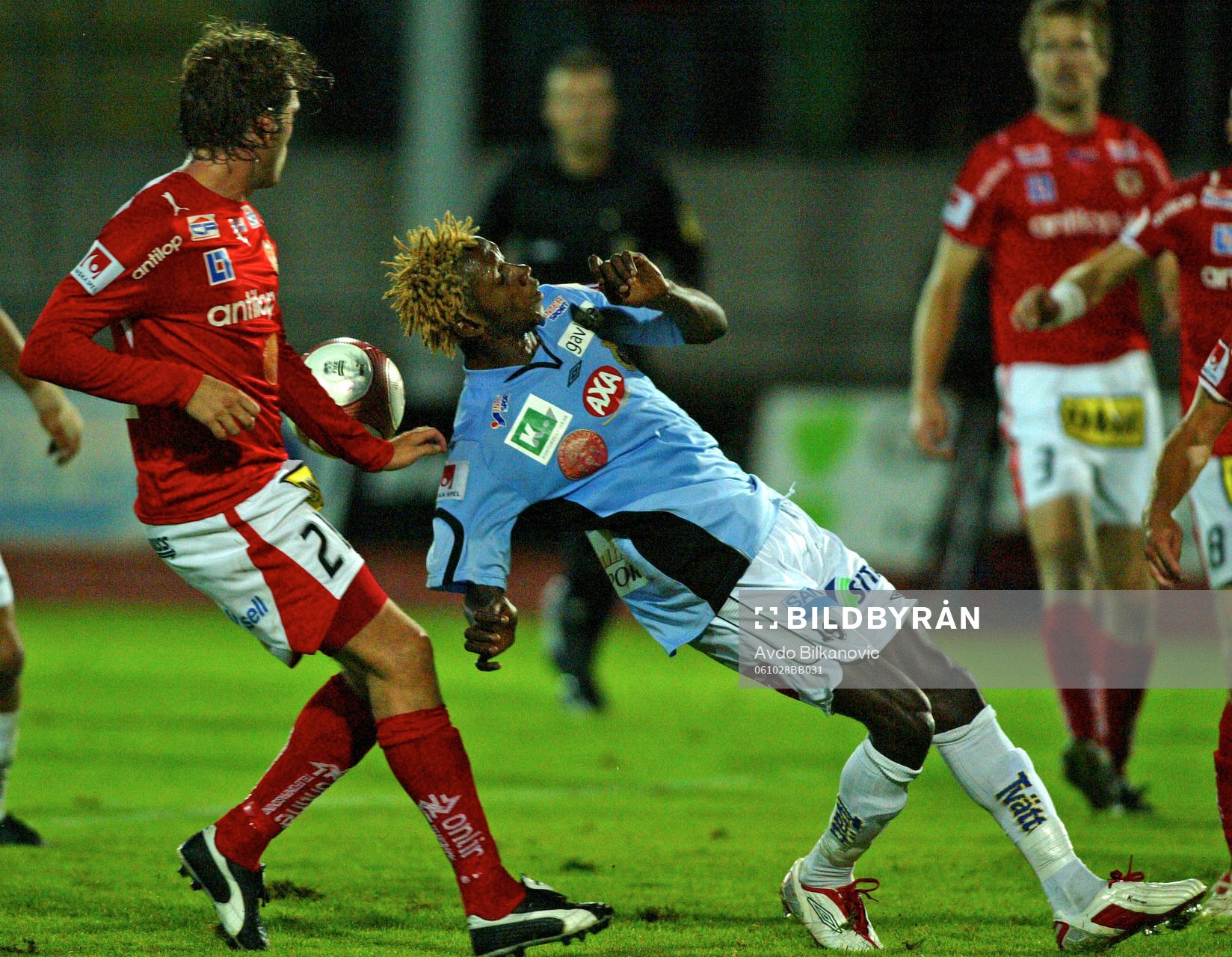 Fotboll, Allsvensakan, Kalmar - Gefle: Yannick Ngabu Bapupa, Gefle och Lasse Johansson, Kalmar