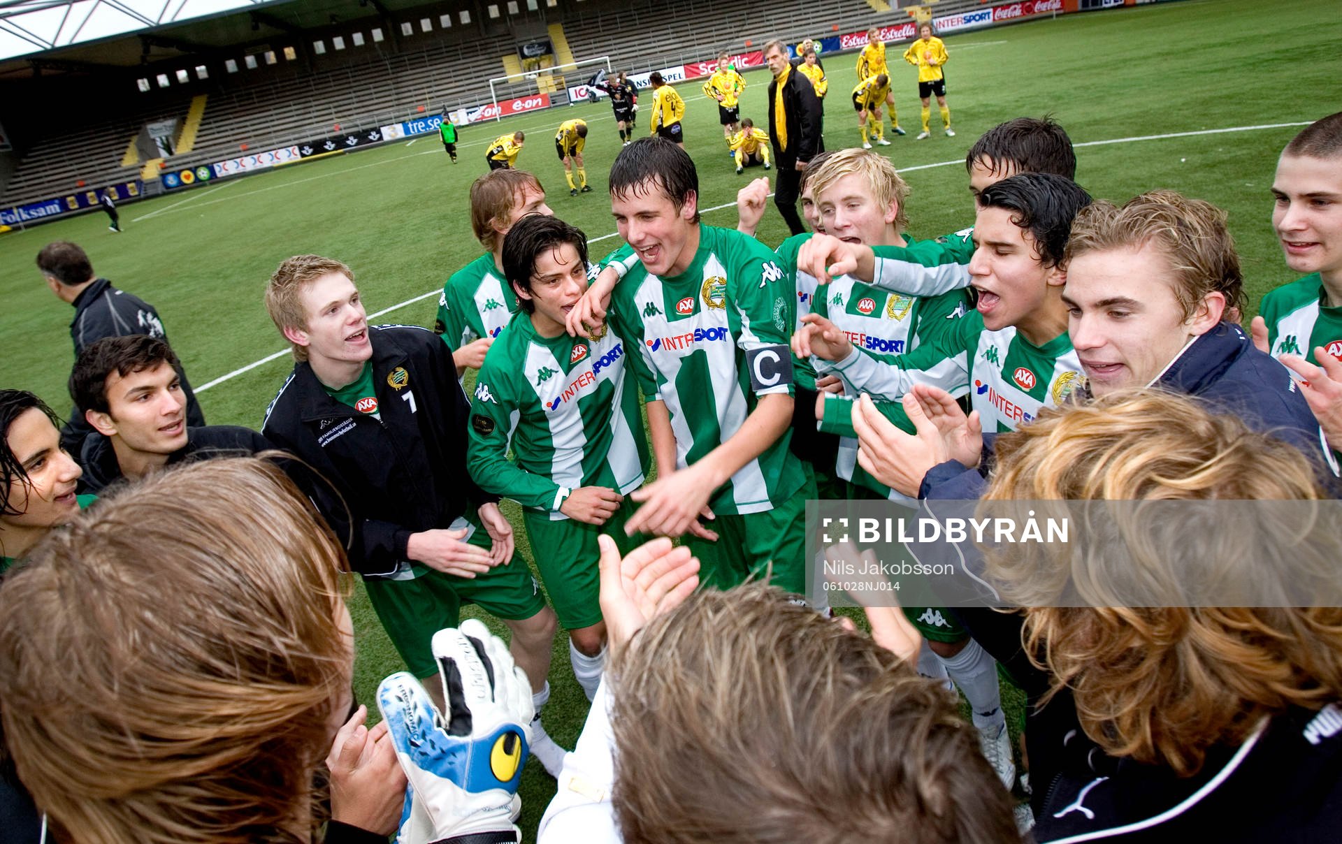 Hammarby firar vinsten, Jubel