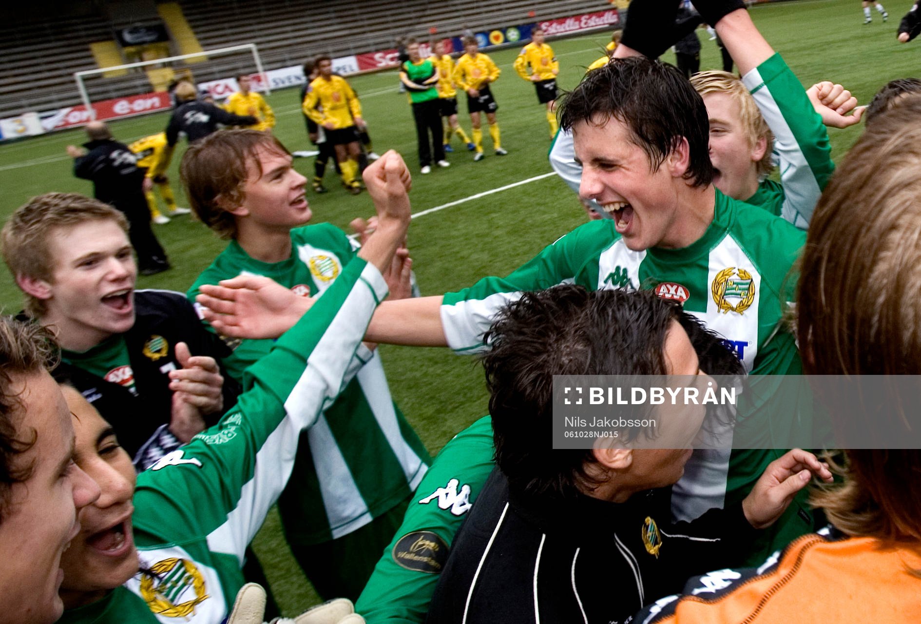 Hammarby firar segern, Jubel