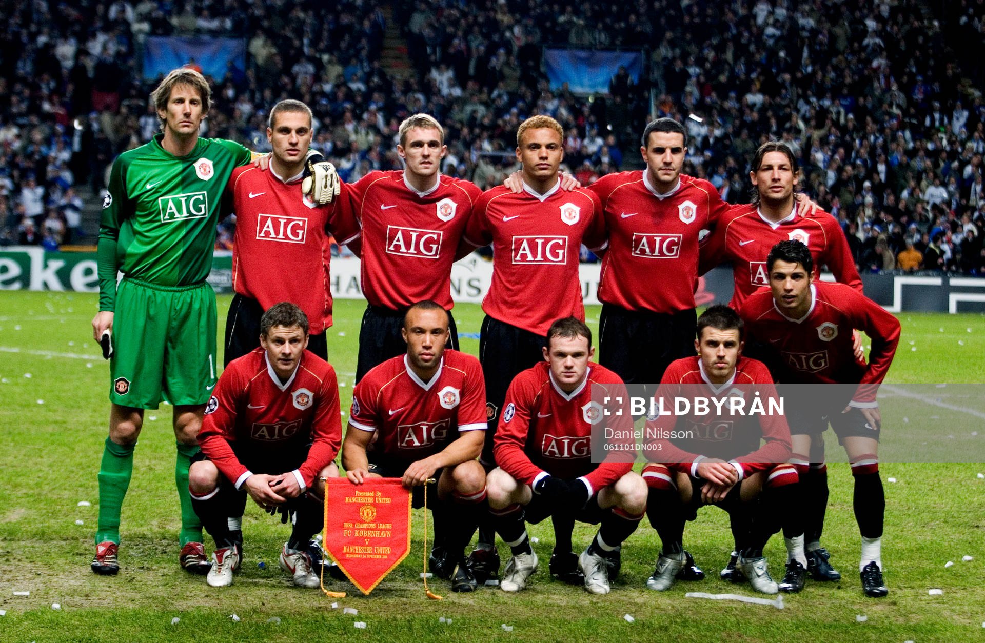 lagbild, lagfoto, Manchester United.  Edwin Van Der Sar,