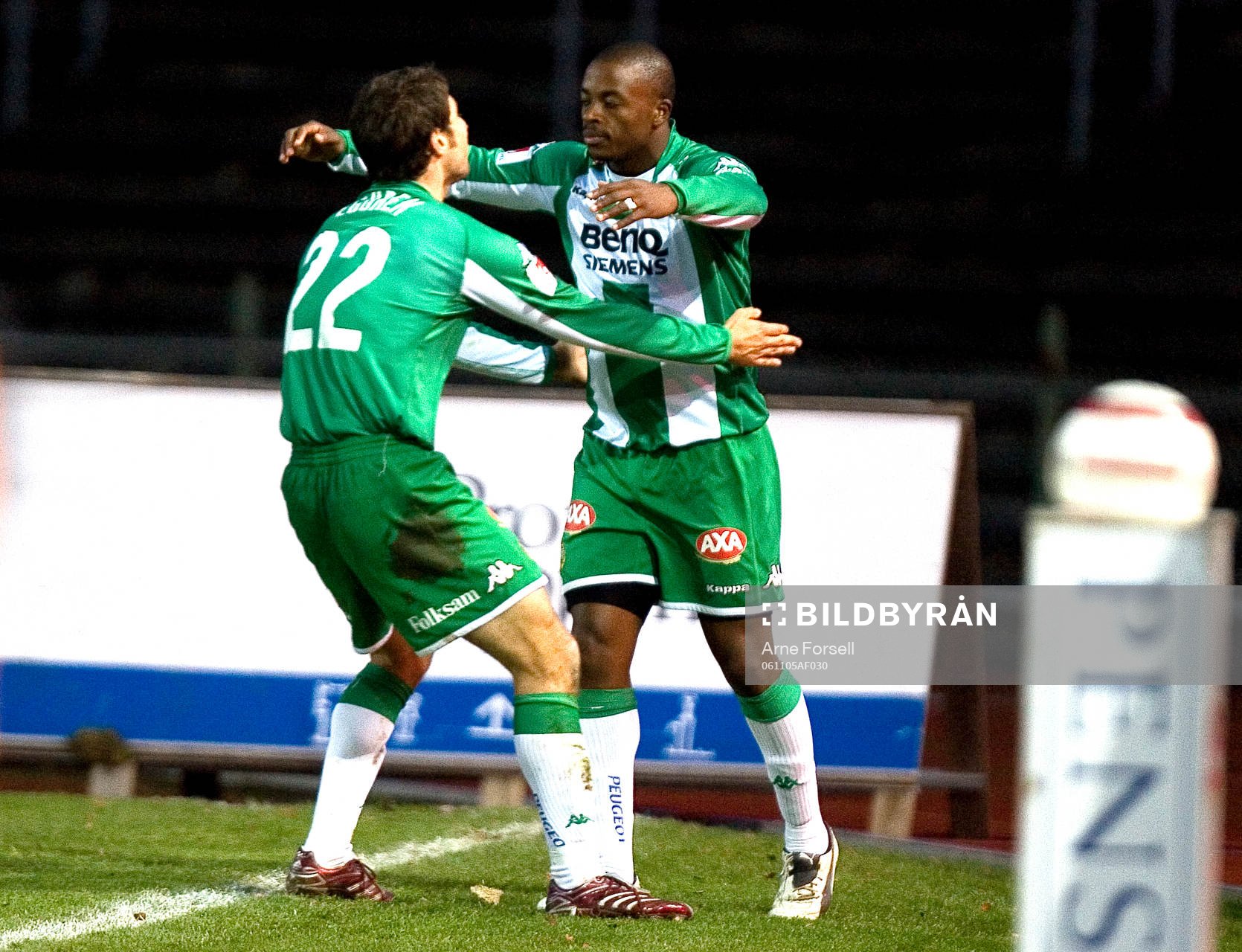 Nkosinathi Nhleko har gjort 2 - 0 till Hammarby. Sebastian