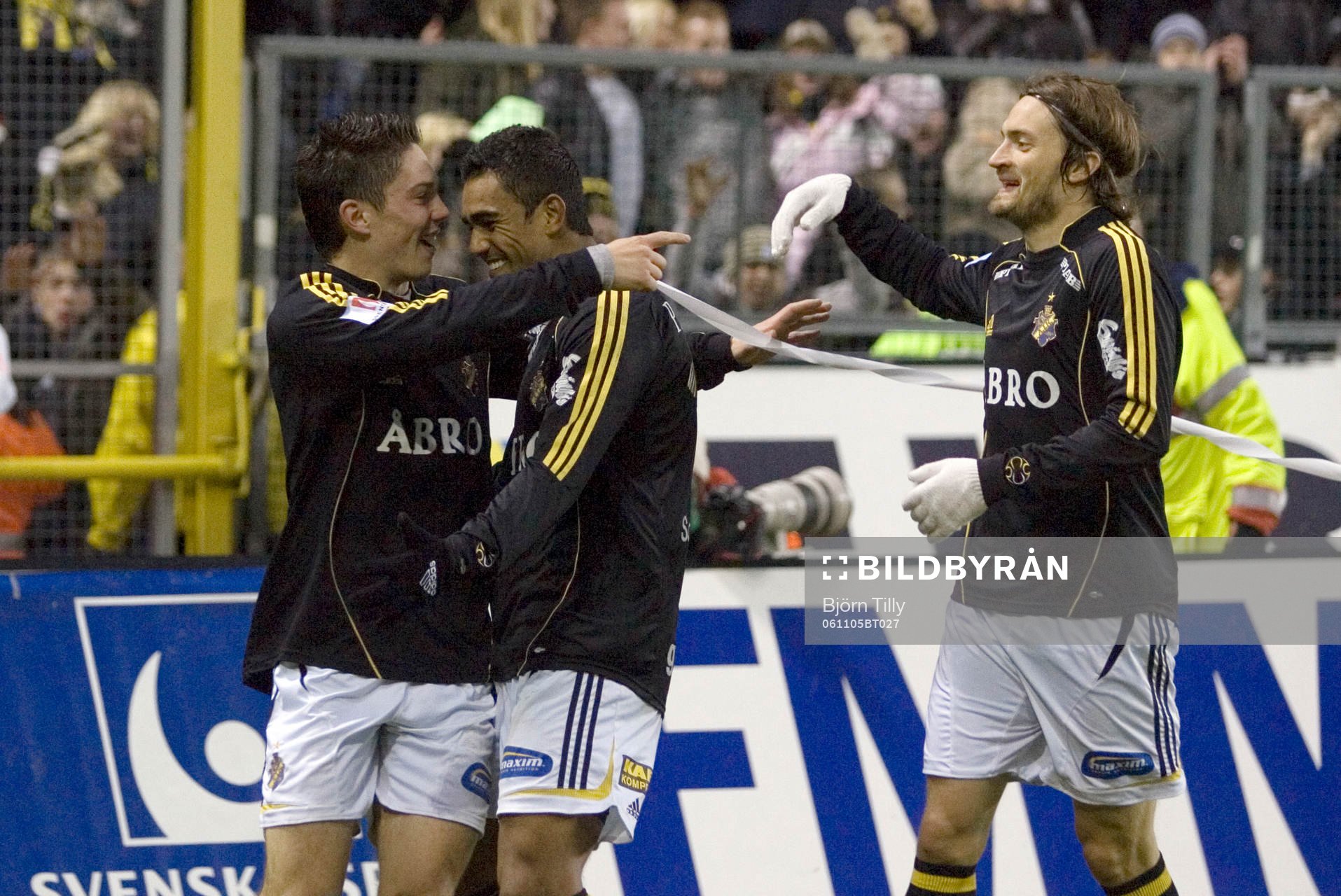 Miran Burgic Wilton Figueiredo och Mats Rubarth, AIK