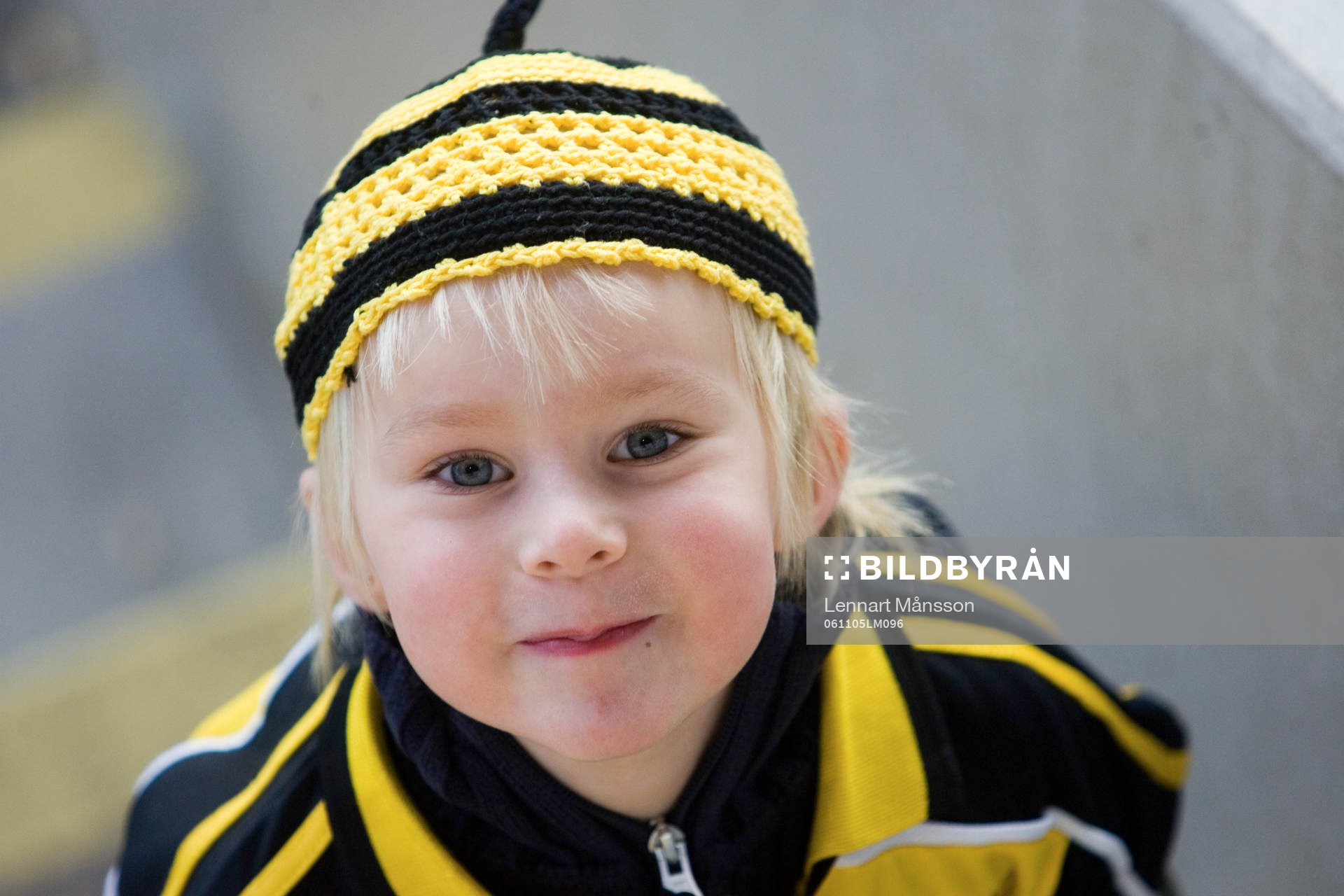 En ung Elfsborgs-supporter. Supporter, fan