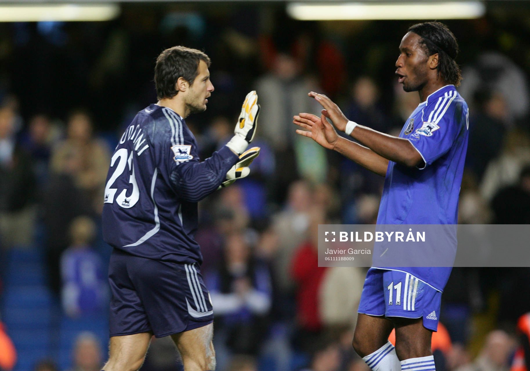 Didier Drogba och Carlo Cudicini (Målvakt), Chelsea Jubel