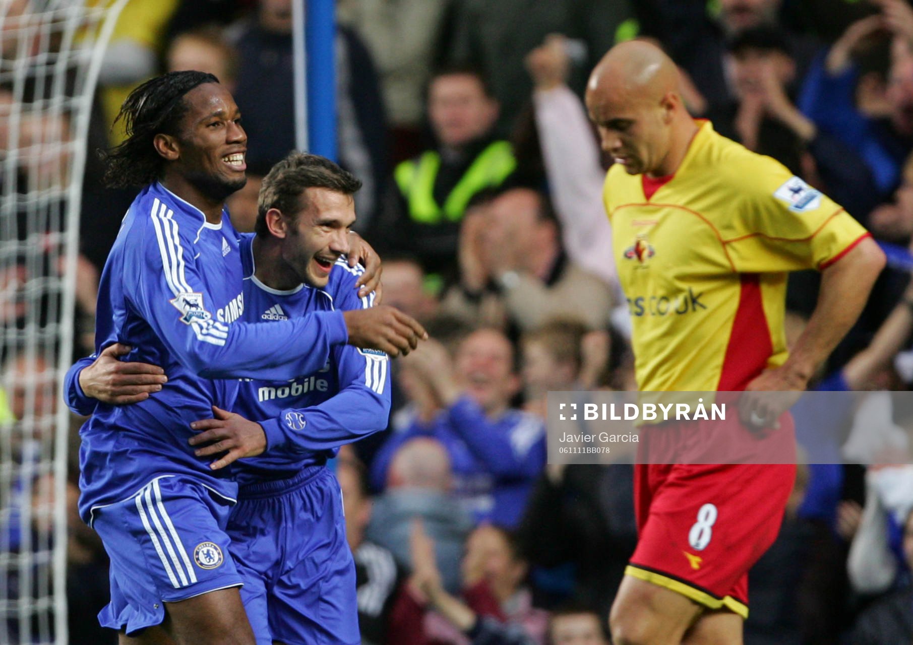 Andriy Shevchenko och Didier Drogba, Chelsea Jubel