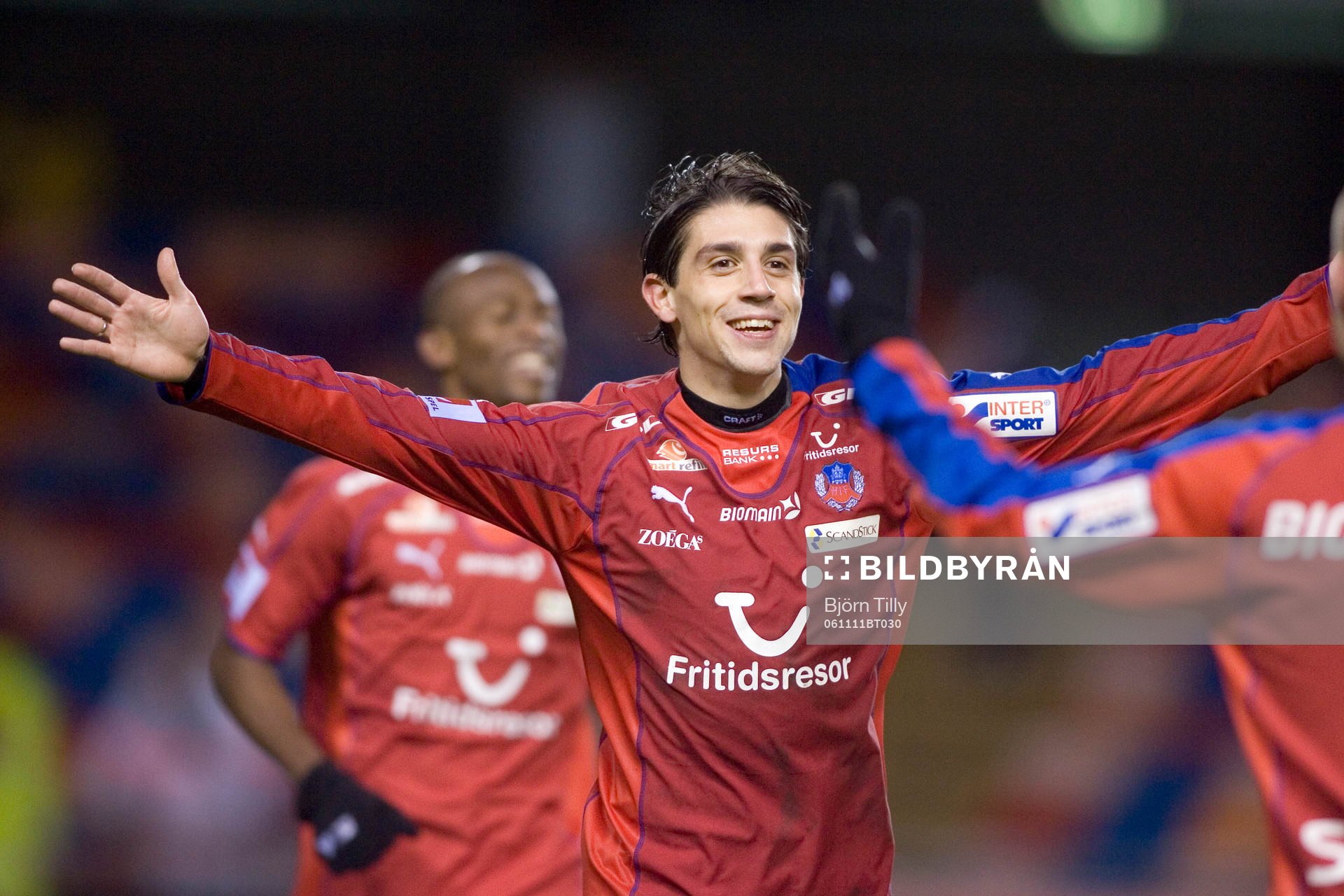  Babis Stefanidis, Helsingborg, jubel efter 0-2.       