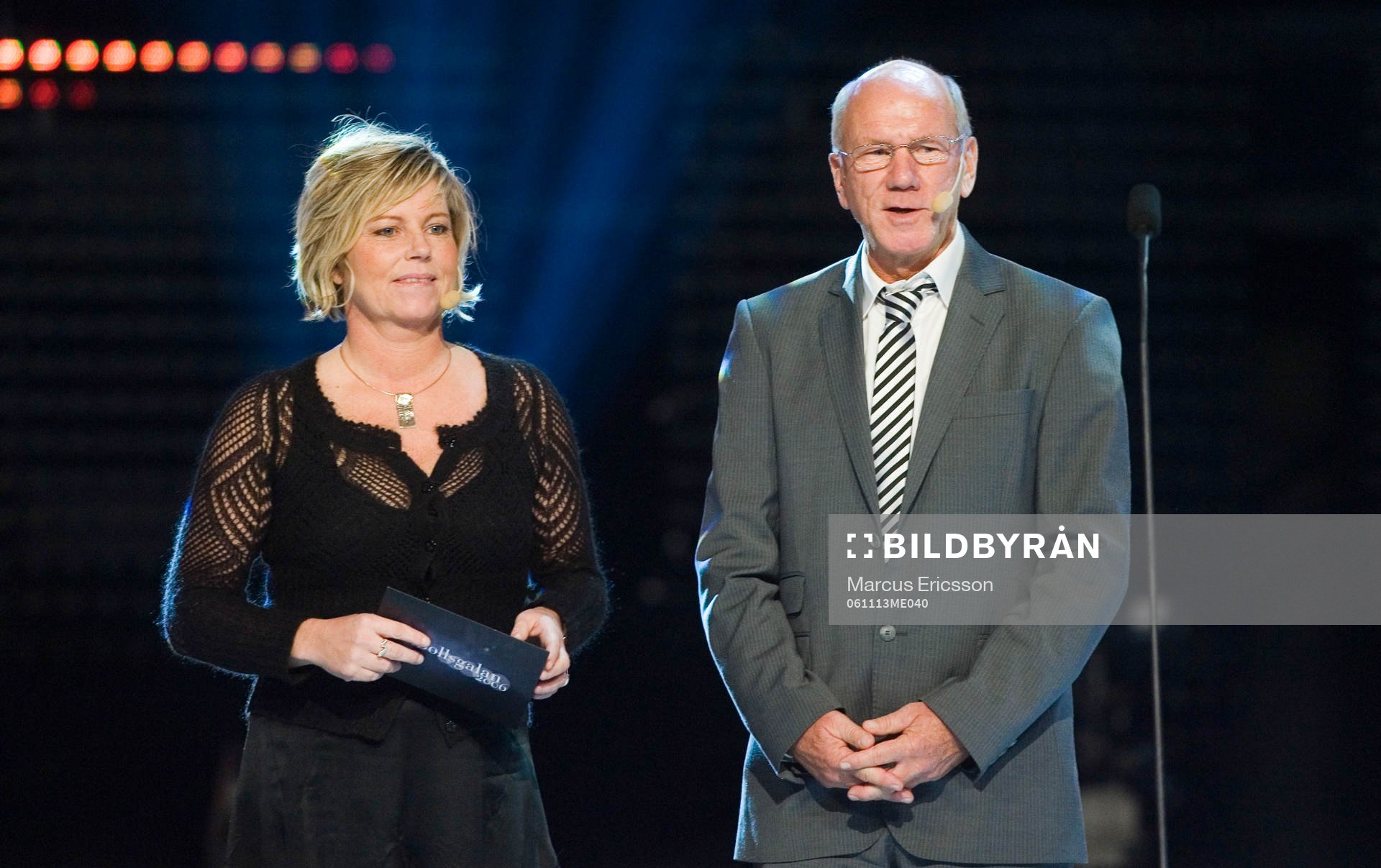 Prisutdelare Marika Domanski Lyfors och Tommy Svensson