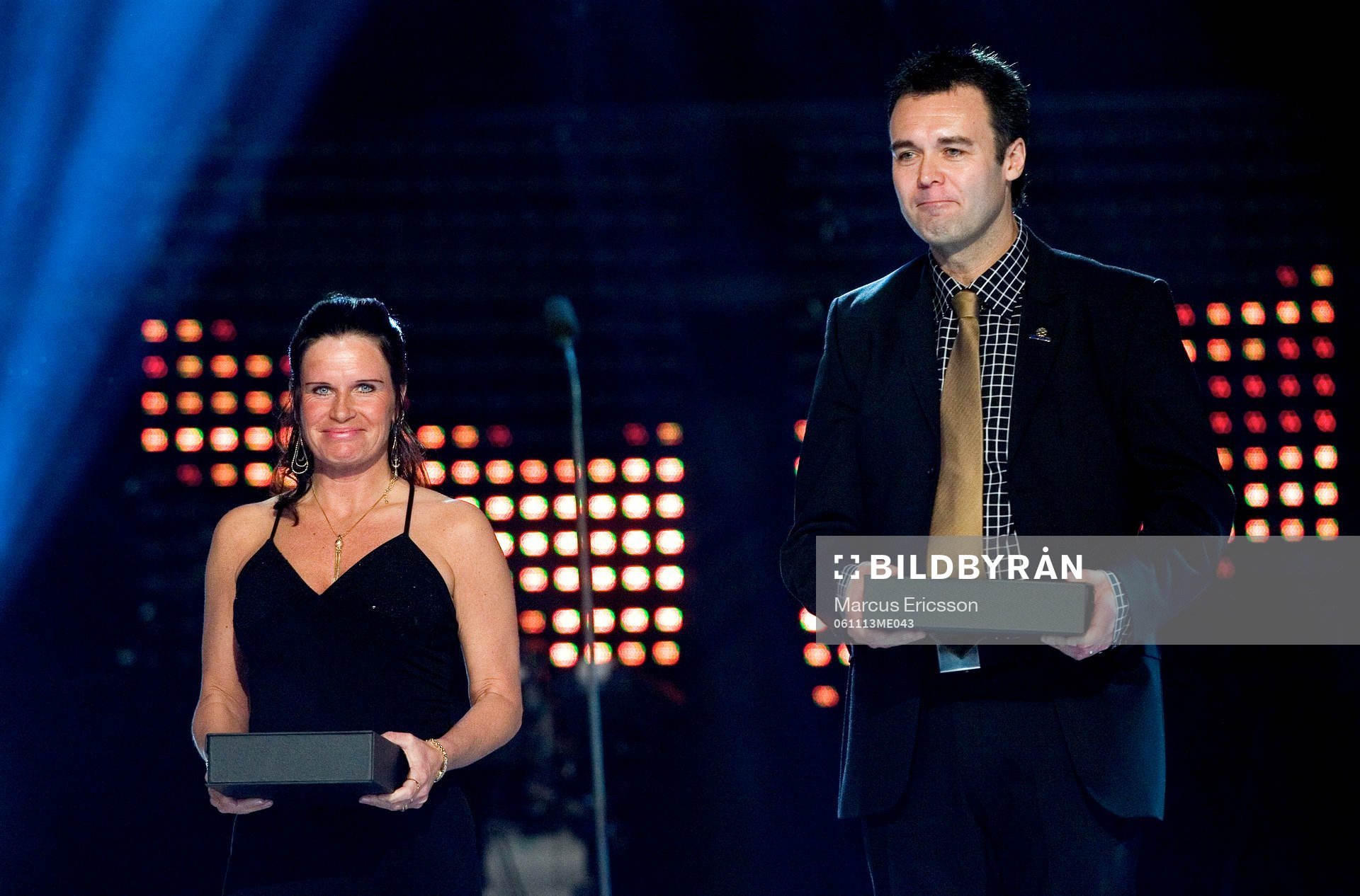 Martin Ingvarsson och Årets Domare, dam: Eva Ödlund