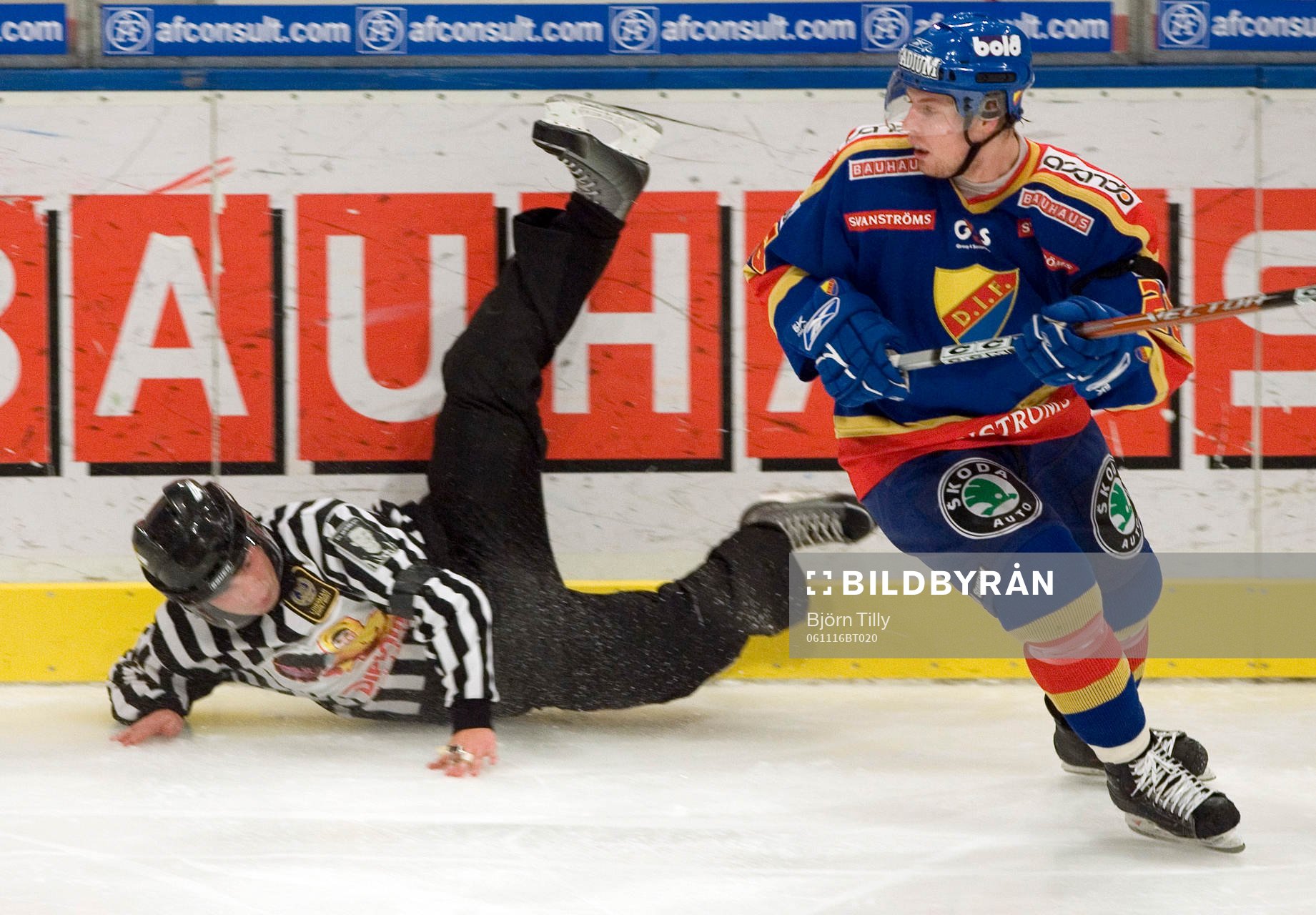 Peter Sundqvist, linjedomare och Morten Ask, Djurgården