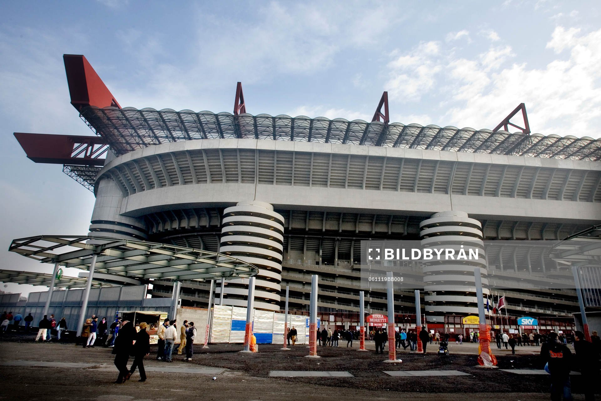 Fotboll, Italiensk Liga, Serie A, San Siro, Giuseppe Meazza stadion, arena. exteriör,