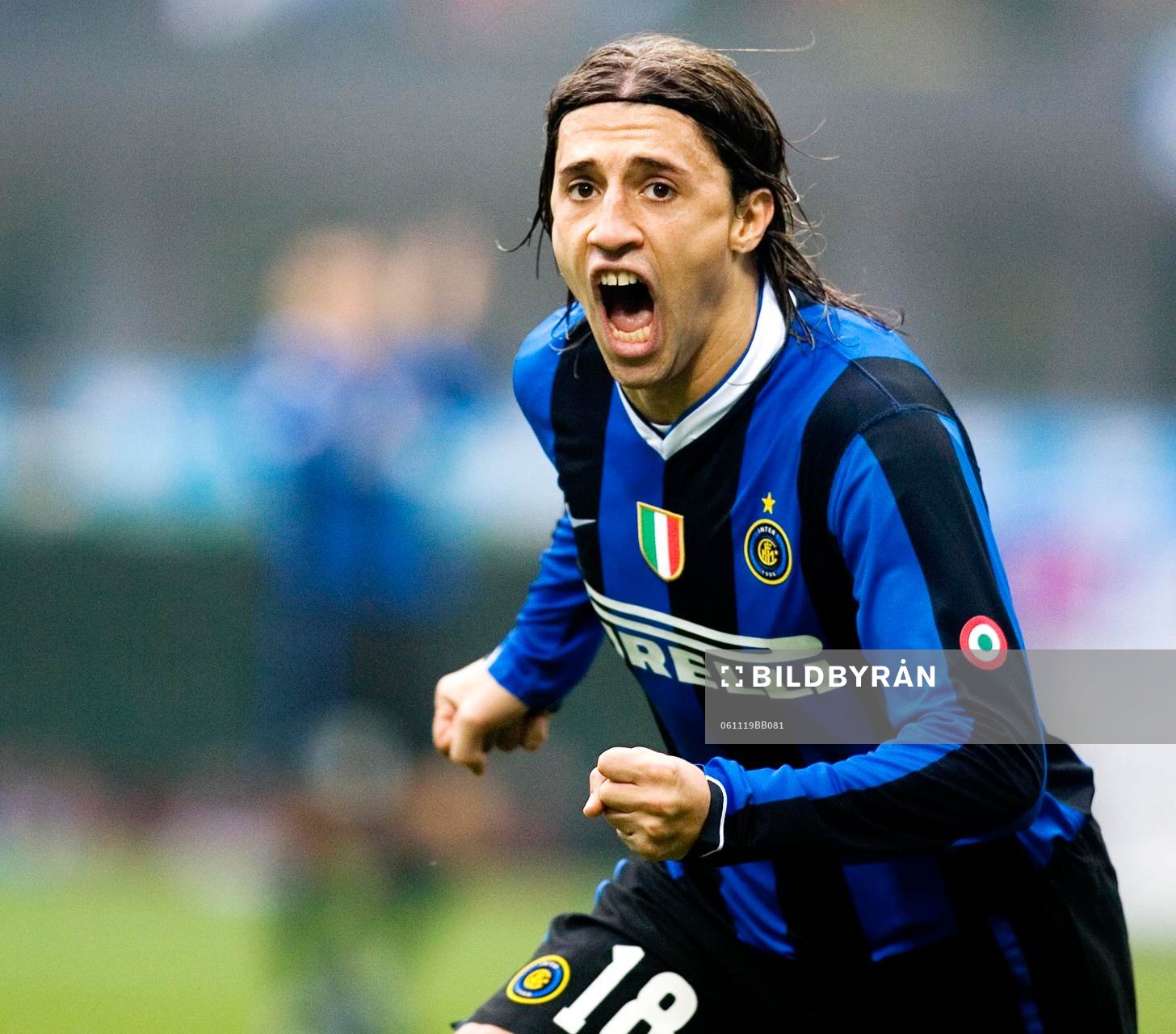 Hernan Crespo, Inter gjorde 1-0 målet, jubel