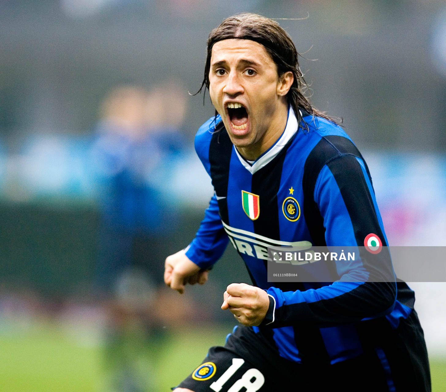 Hernan Crespo, Inter gjorde 1-0 målet, jubel