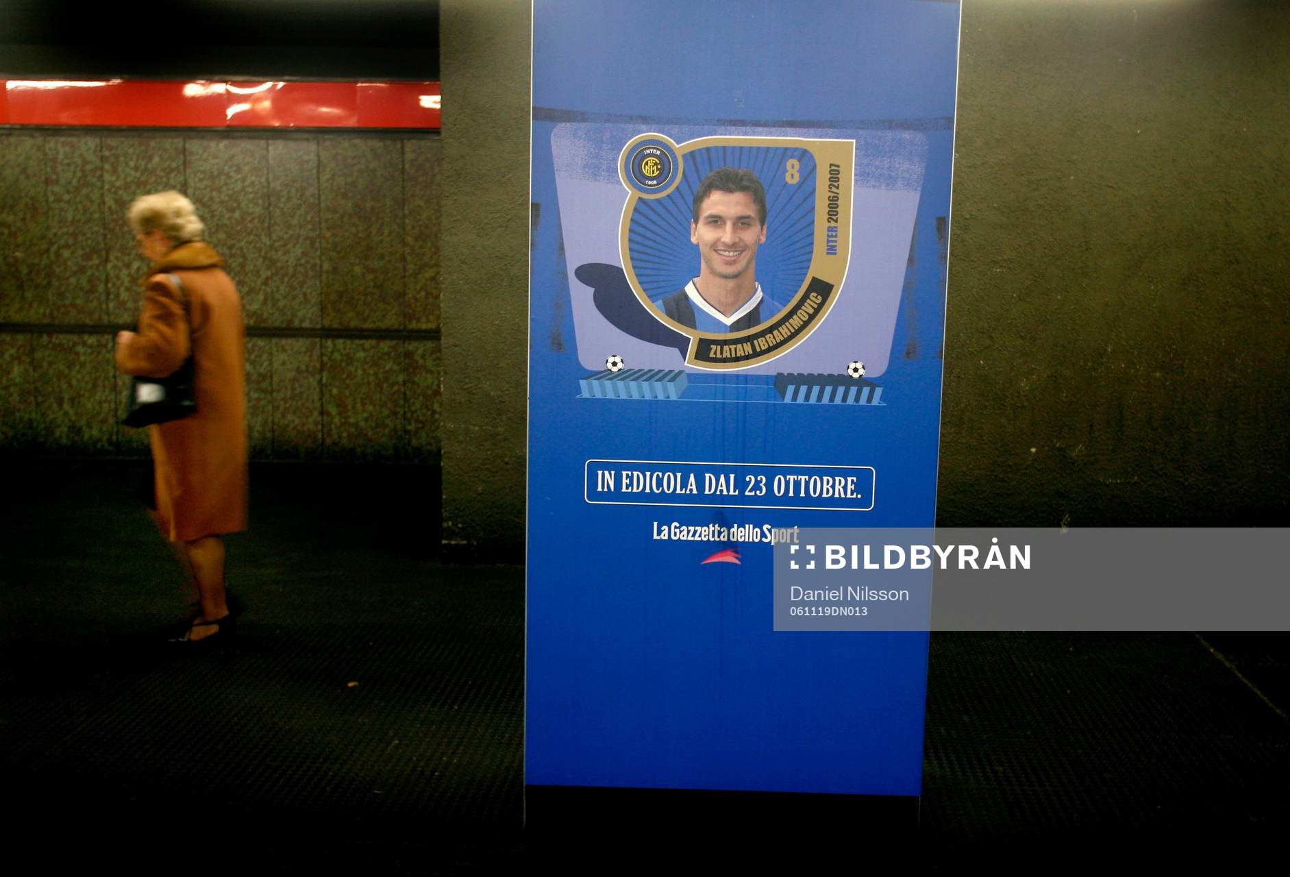 Fotboll, Zlatan Ibrahimovic, Inter reklam affischer i