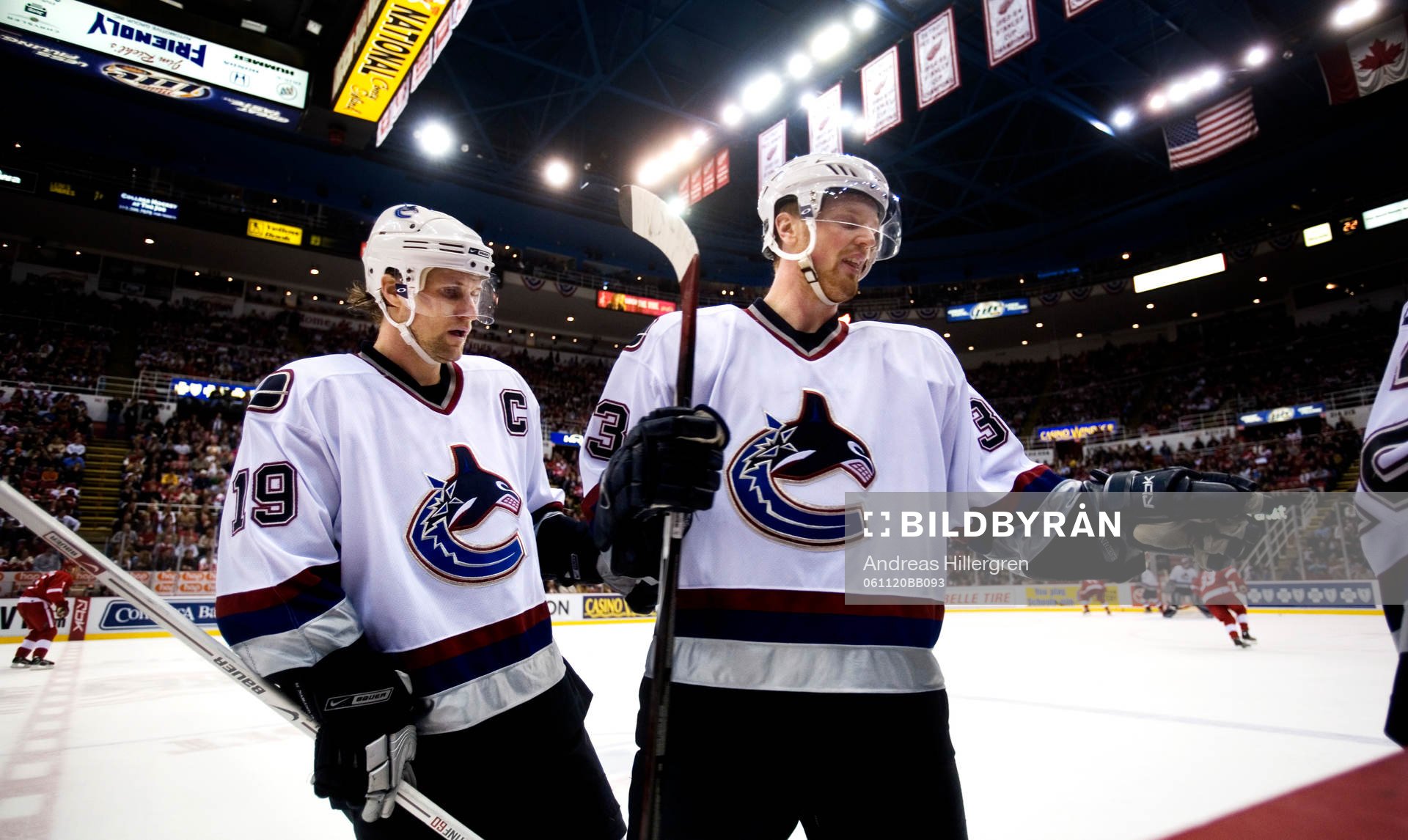 Markus Näslund, kapten, lagkapten, Henrik Sedin