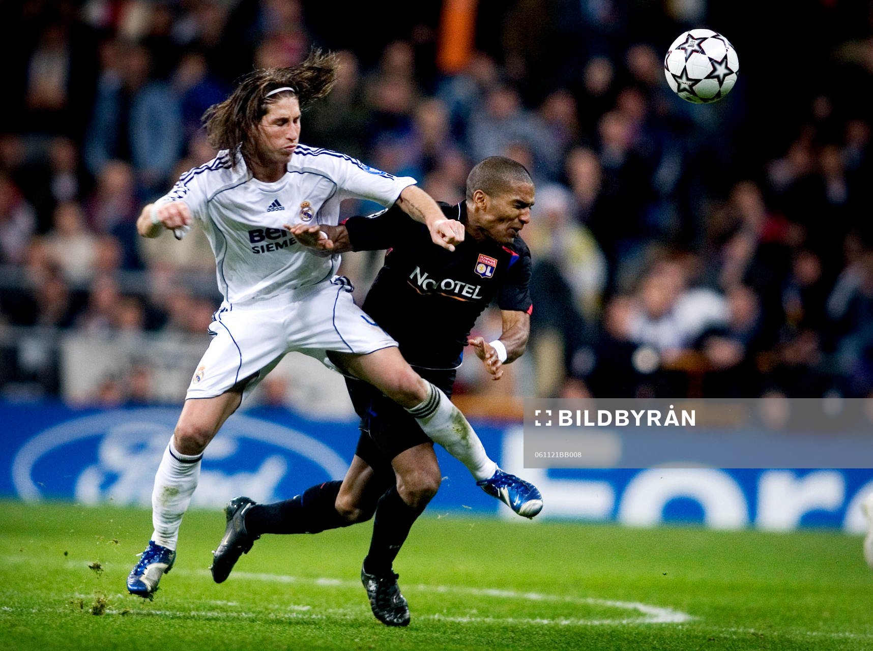 Sergio Ramos, Real Madrid och Florent Malouda, Lyon