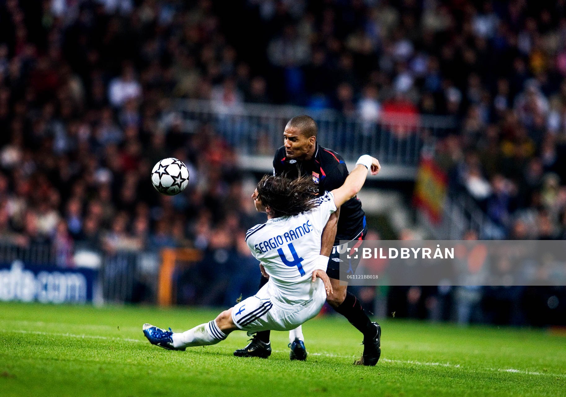Sergio Ramos, Real Madrid och Florent Malouda, Lyon
