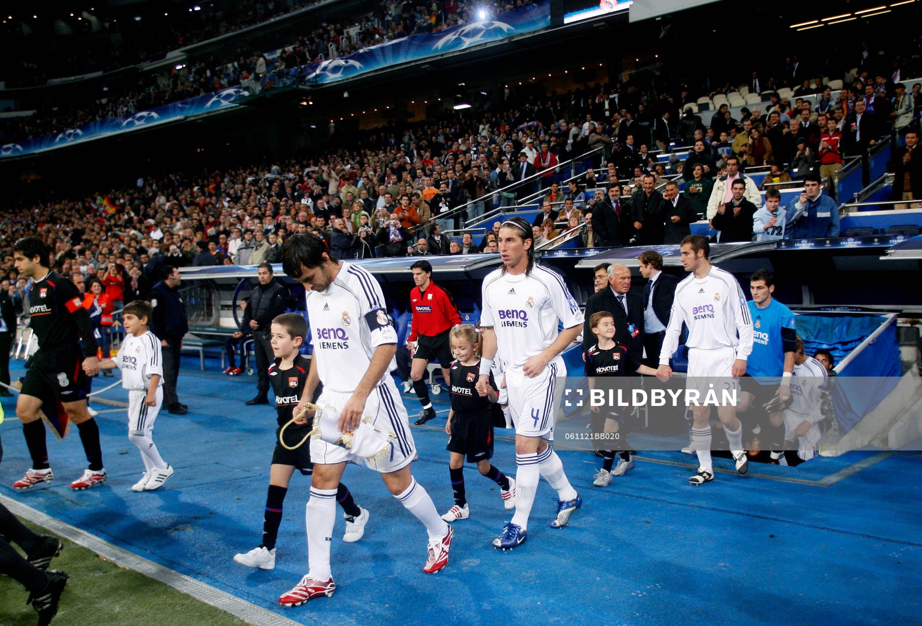 Raul och Sergio Ramos, Madrid, spelarentré på Santiago