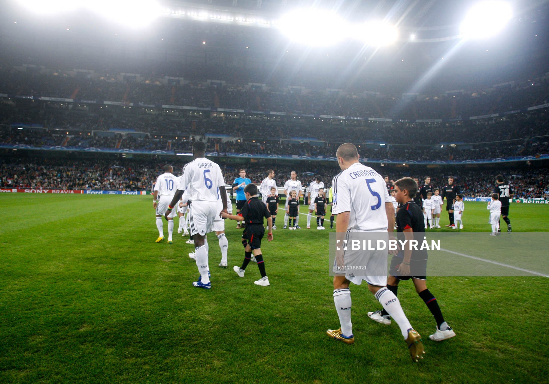  Fabio Cannavaro, Madrid, spelarentré på Santiago Bernabeu stadion.