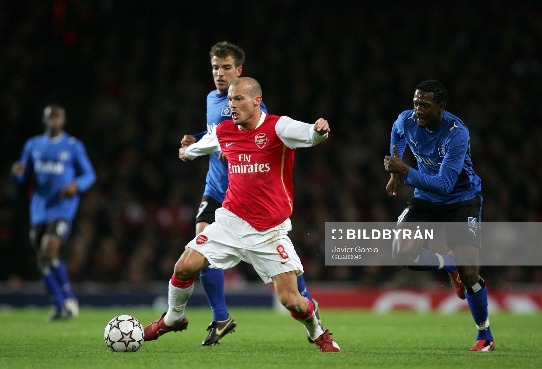  Fredrik Ljundberg, Arsenal och Rafael Van Der Vaart och Collin Benjamin, Hamburg