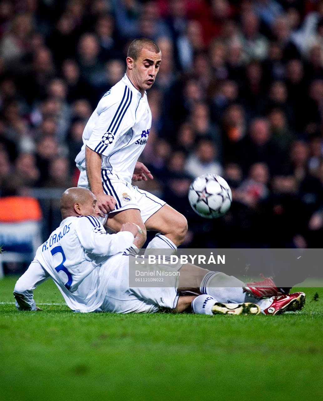Fotboll, Champions League, Fabio Cannavaro och Roberto