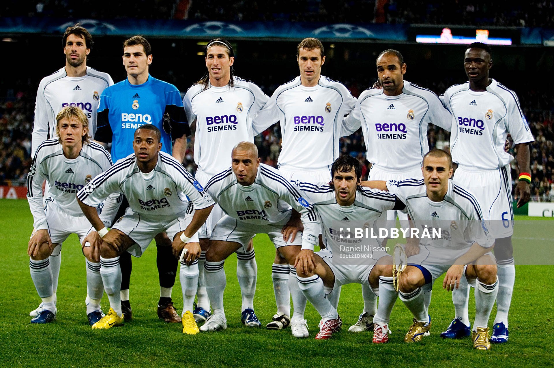 Fotboll, Champions League, Lagbild, startelva, Real Madrid.