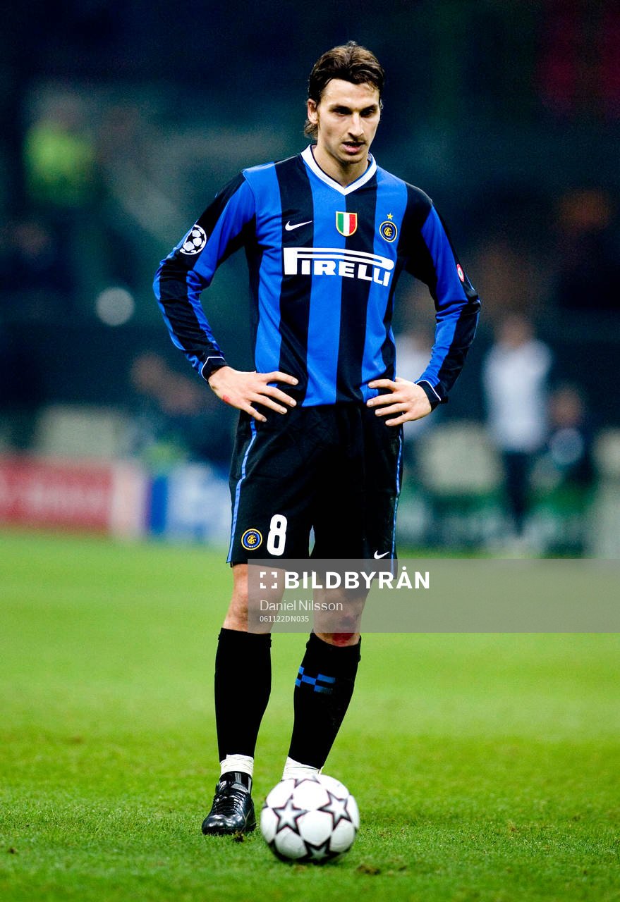 Fotboll, Champions League, Zlatan Ibrahimovic, Inter