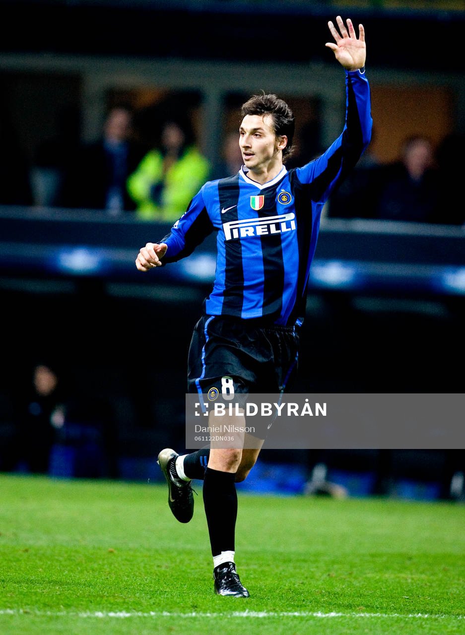 Fotboll, Champions League, Zlatan Ibrahimovic, Inter