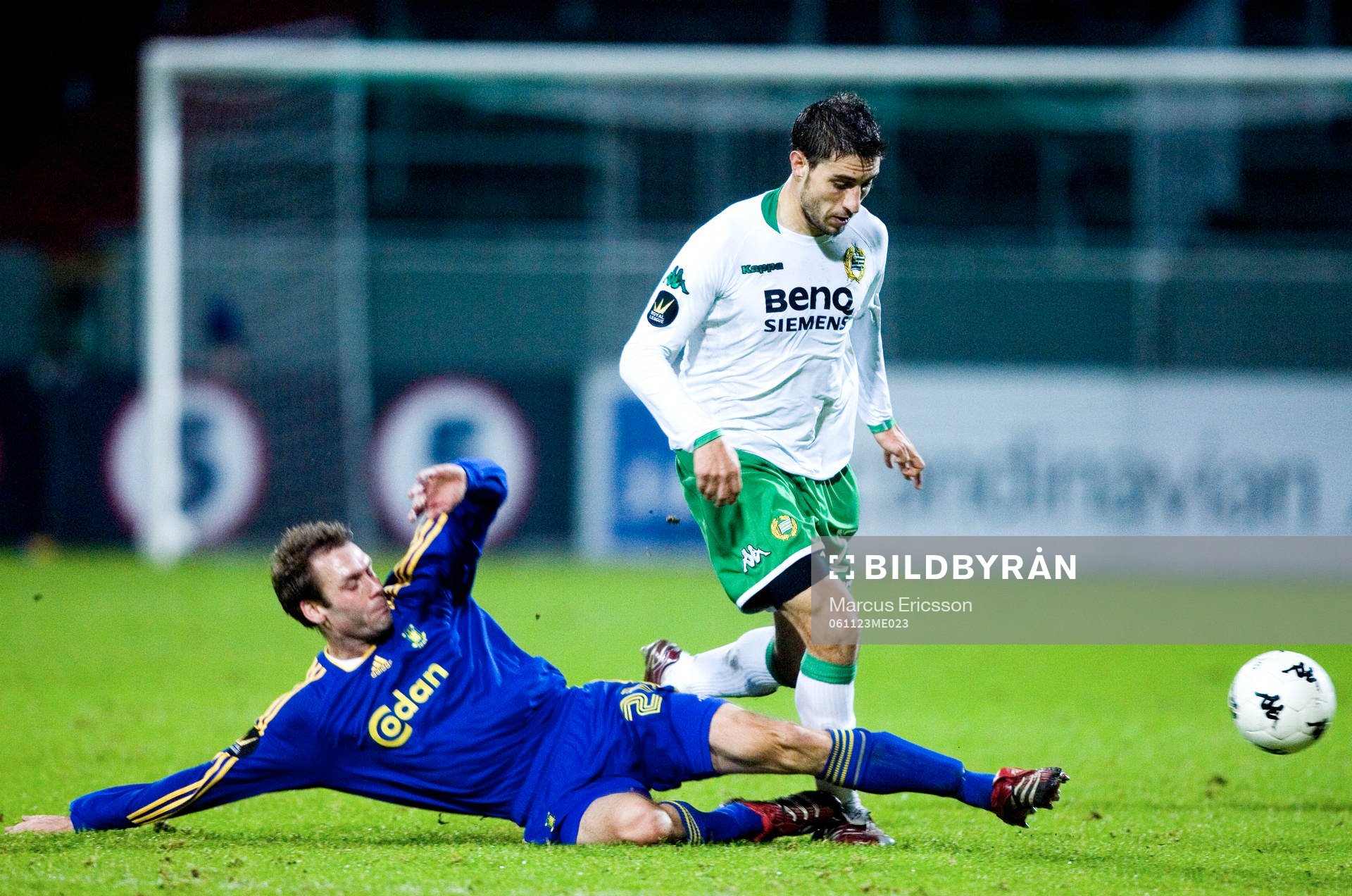 Sebastian Eguren, Hammarby glidtacklas av Thomas Rasmussen,